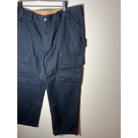 Duluth Trading Co Pants Men's 42 X 30 Black Cargo Relaxed Fit Canvas Work Pants - Picture 6 of 9